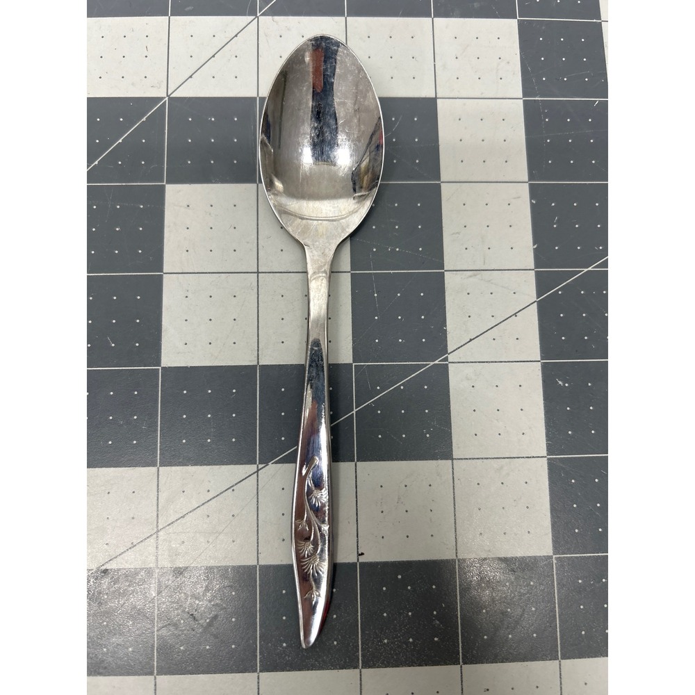Sears Teaspoon Misty Isle Stainless Floral Thistle Pattern Flatware Vintage MCM